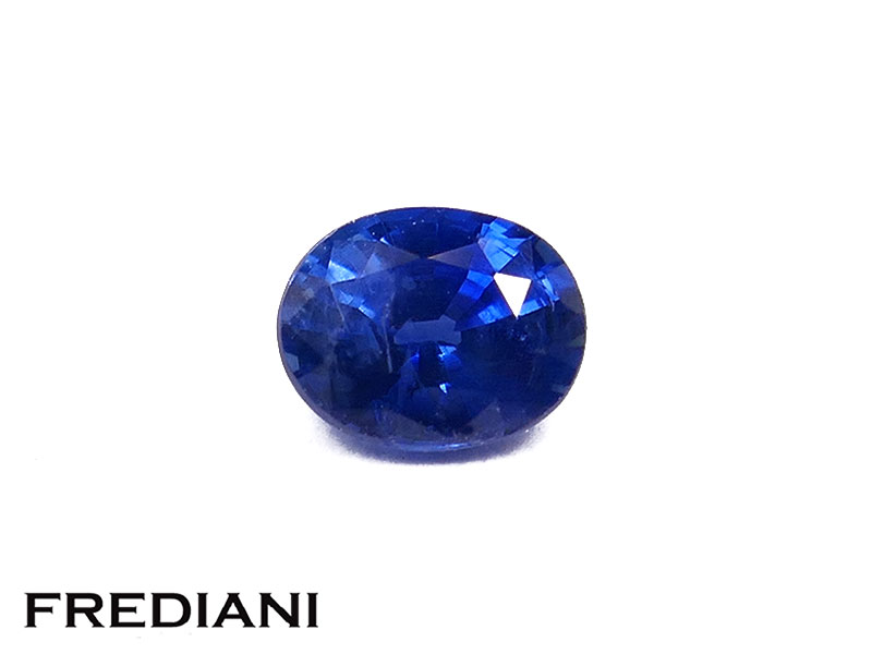 Saphir bleu ovale