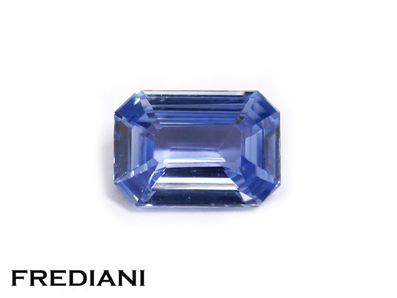 Saphir bleu rectangulaire