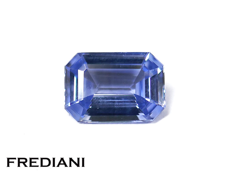 Saphir bleu rectangulaire