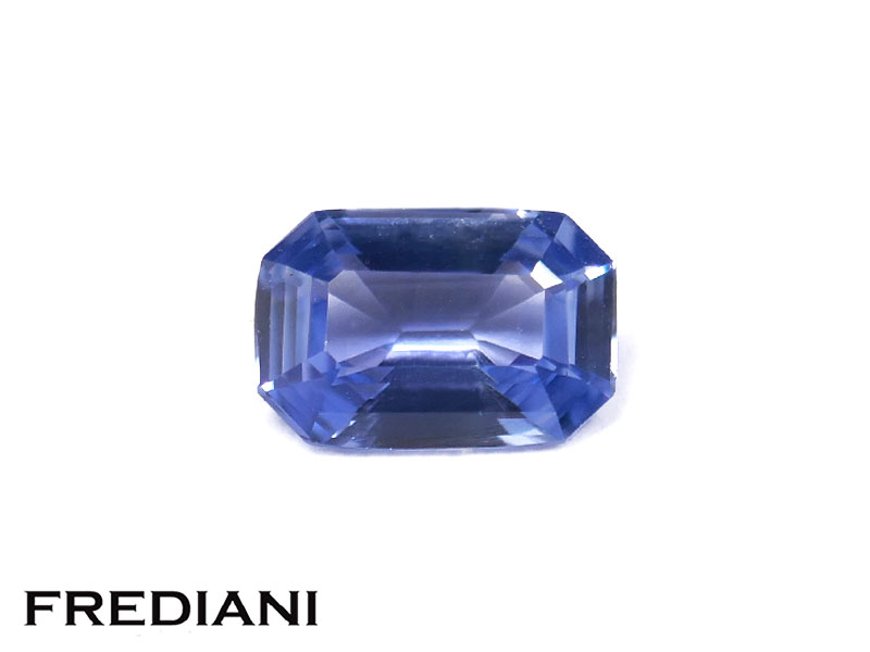 Saphir bleu rectangulaire