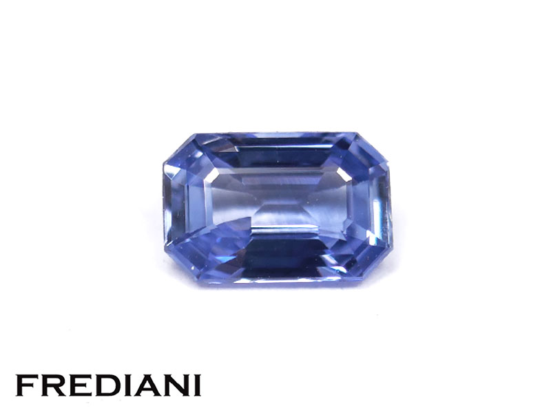 Saphir bleu rectangulaire