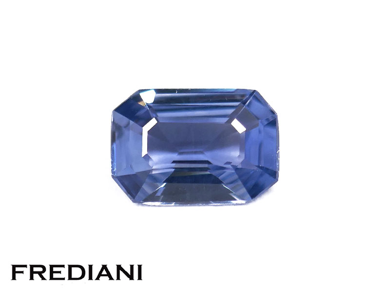 Saphir bleu rectangulaire