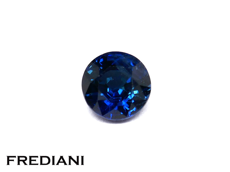 Saphir bleu rond