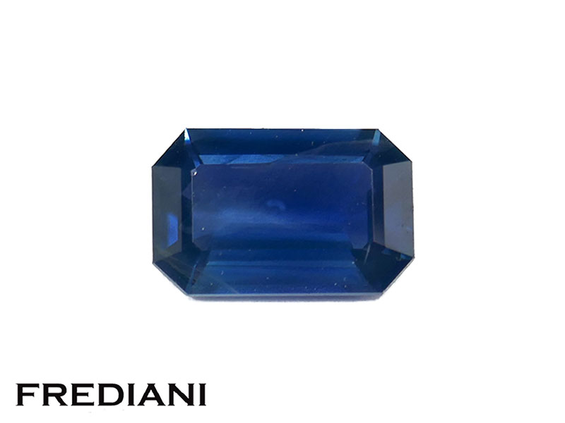 Saphir bleu rectangulaire