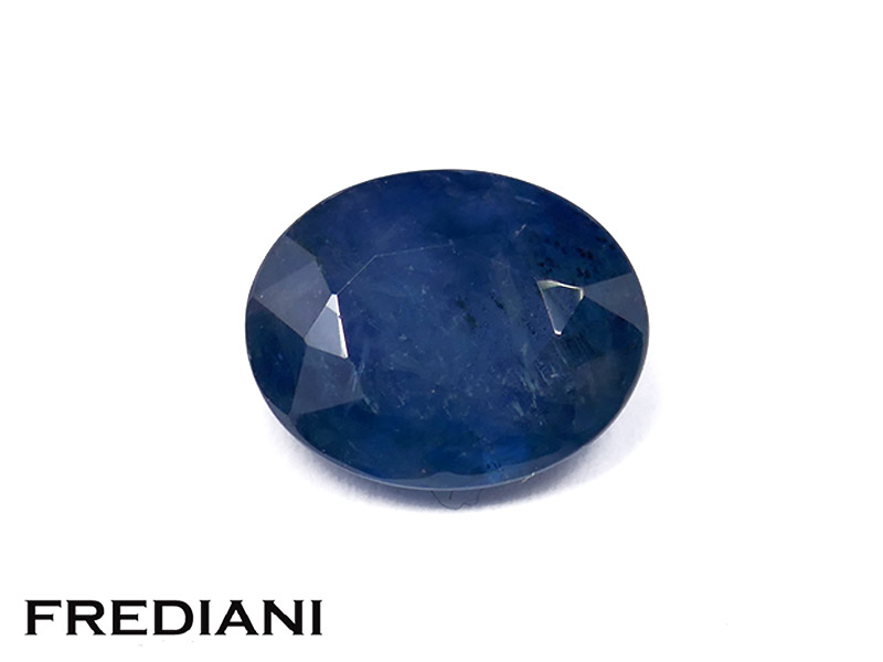 Saphir bleu ovale