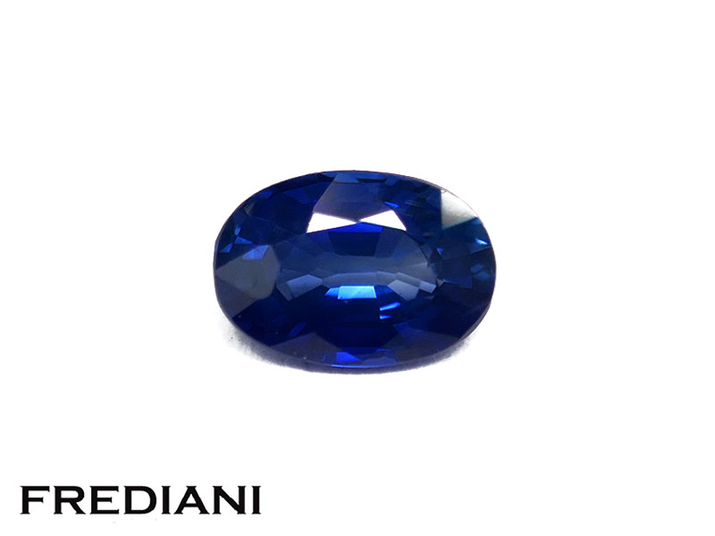 Saphir bleu ovale