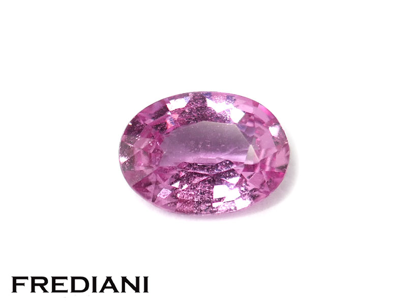 Saphir rose ovale