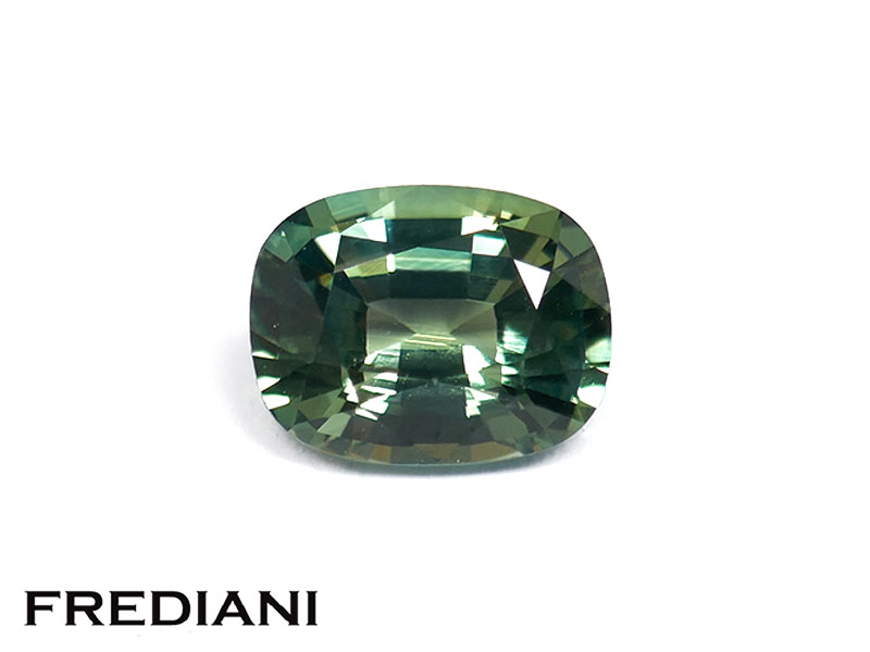 Saphir vert coussin