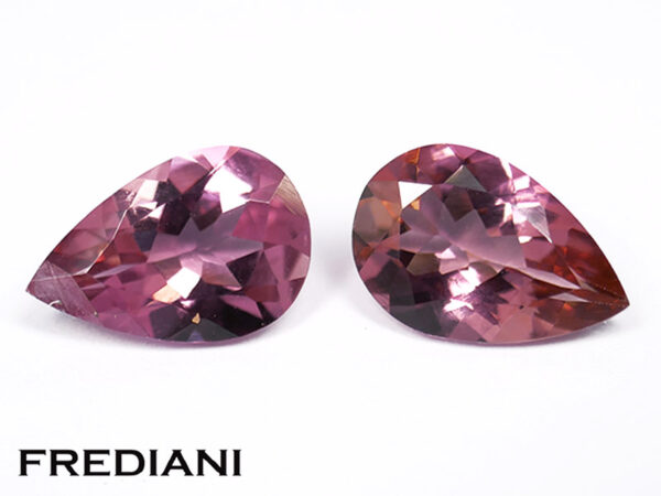 Appairage de tourmalines roses poires 90x60 de 2.14 carats