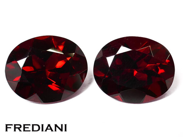 Appairage de grenats ovales 120x100 de 11.08 carats