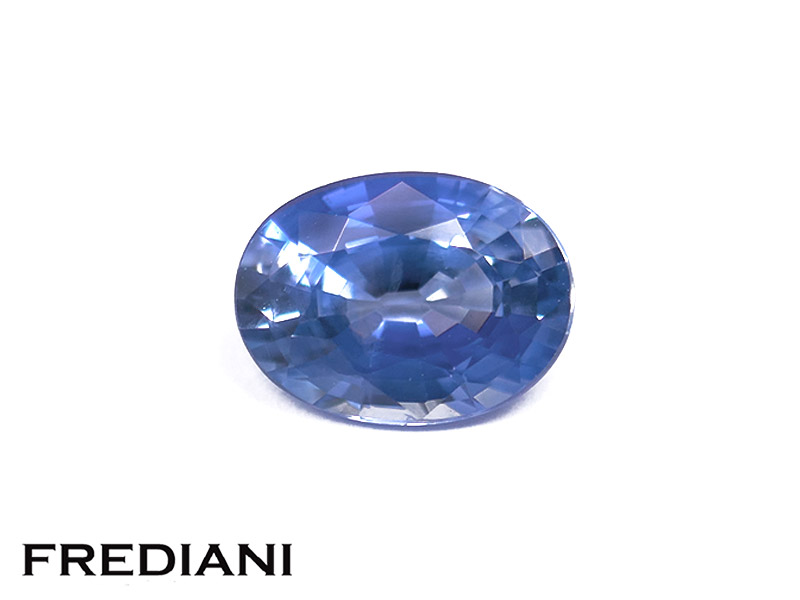 Saphir bleu ovale