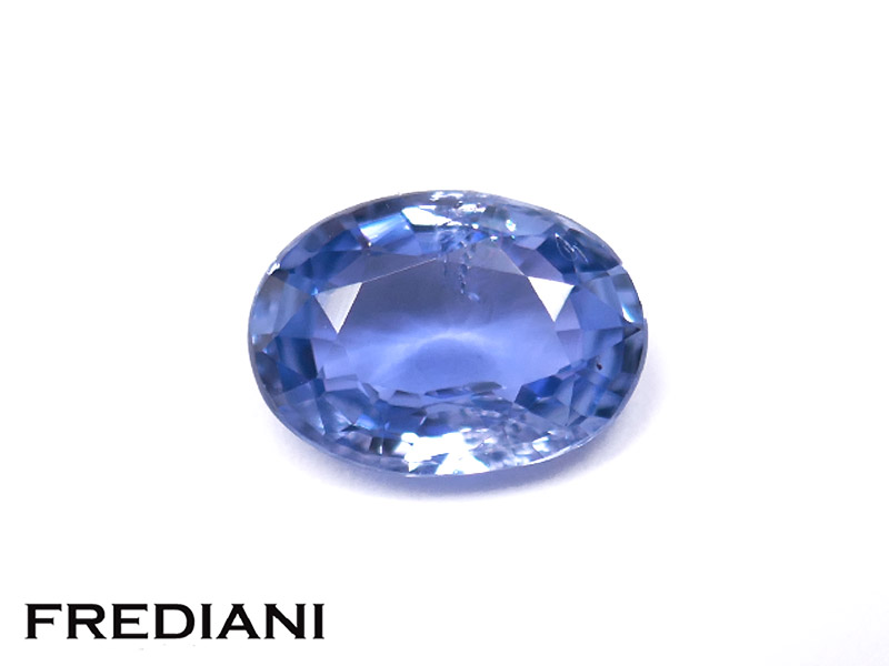 Saphir bleu ovale