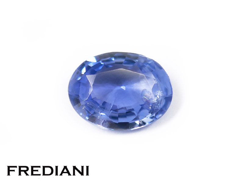 Saphir bleu ovale