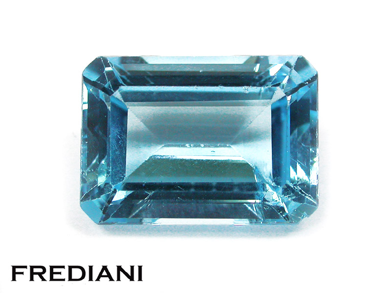 Topaze bleue traitée rectangulaire