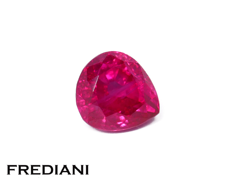 Rubis poire certifié