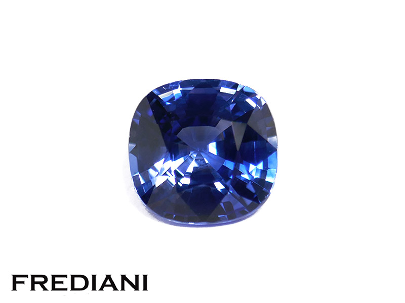 Saphir bleu coussin