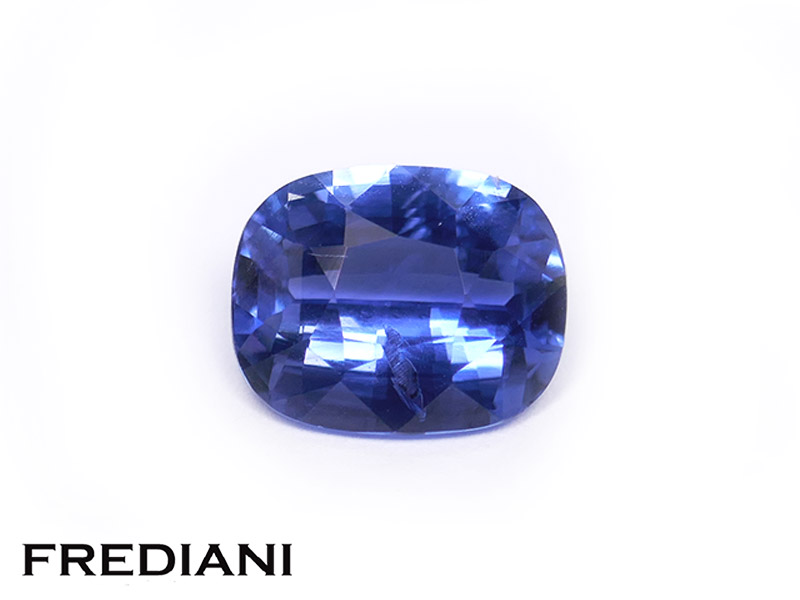 Saphir bleu coussin