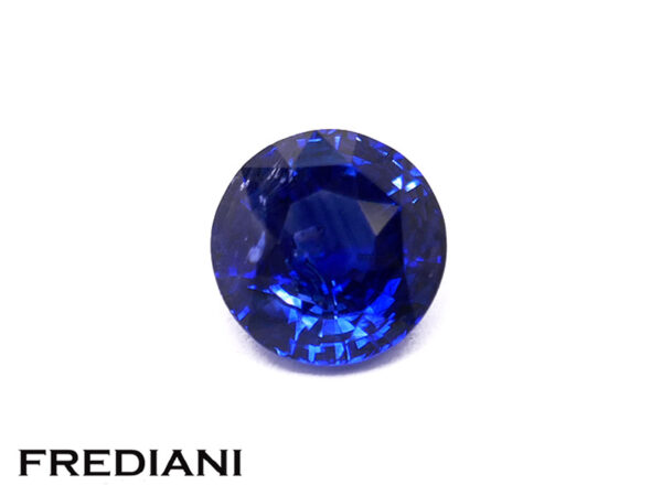 Saphir bleu rond 7.3 mm de 2.04 carats