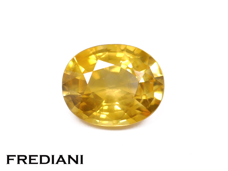 Saphir jaune ovale