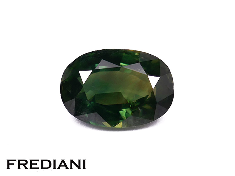 Saphir vert ovale