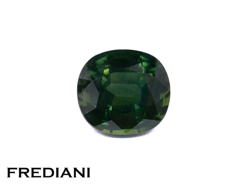 Saphir vert coussin