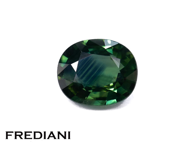 Saphir vert coussin