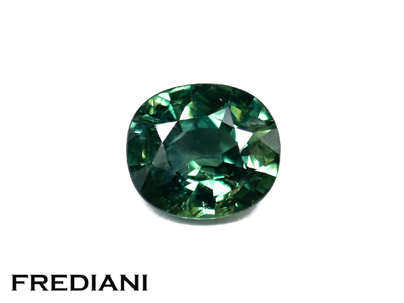 Saphir vert coussin