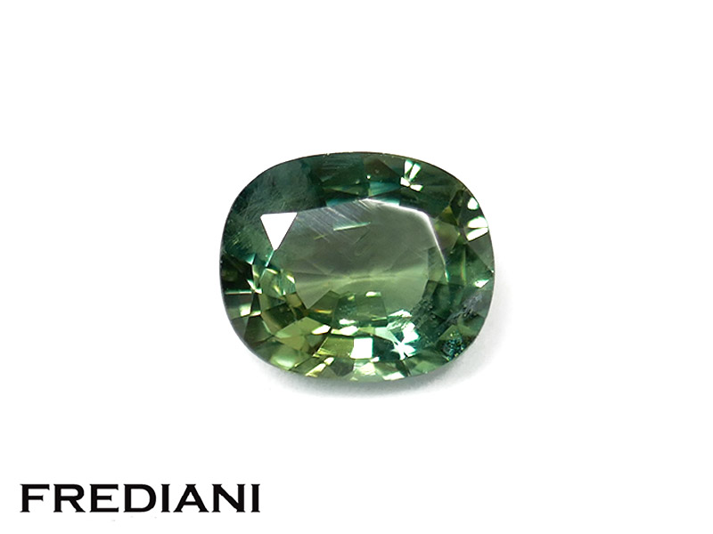 Saphir vert coussin
