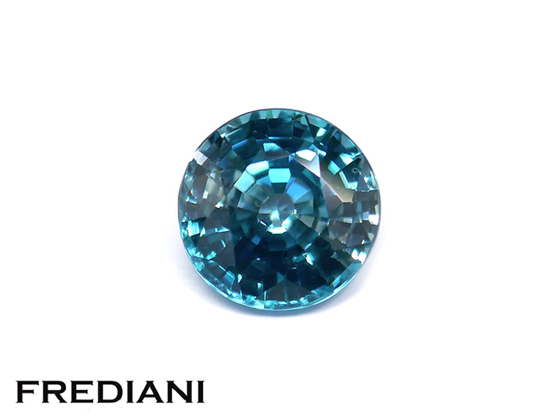 Zircon bleu rond