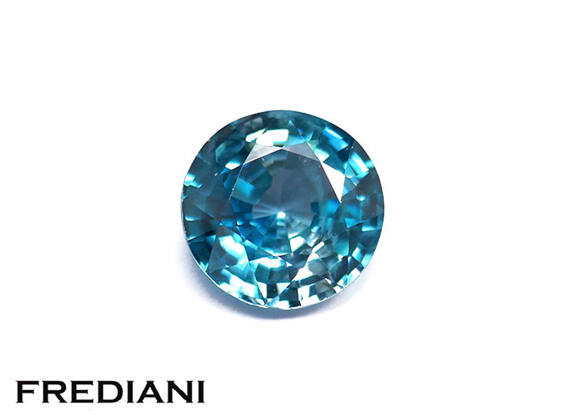 Zircon bleu rond