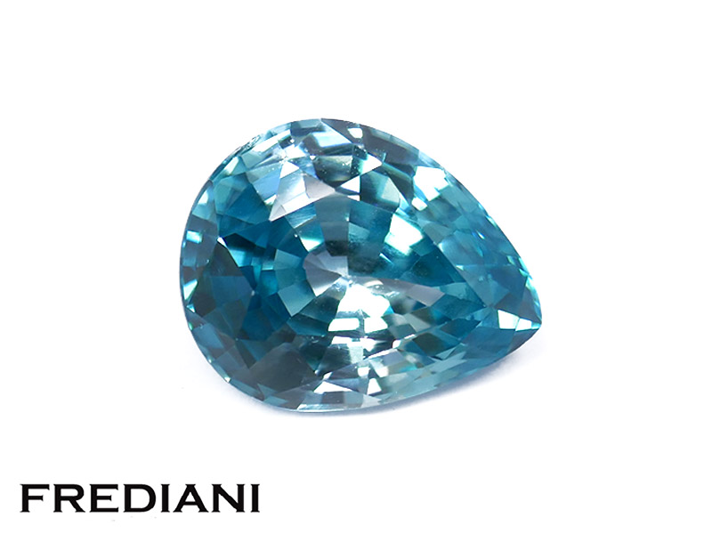 Zircon bleu poire