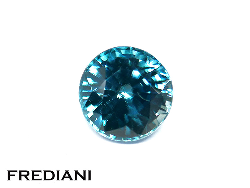 Zircon bleu rond