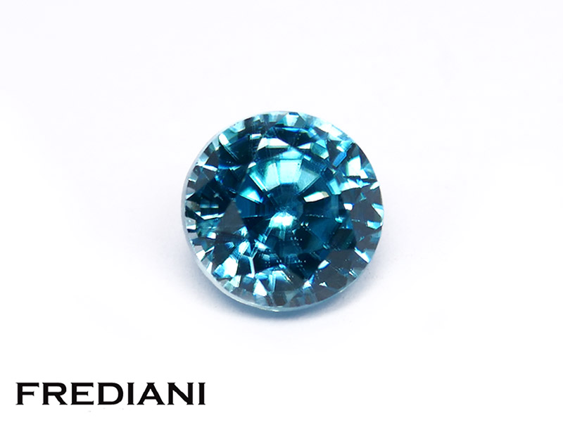 Zircon bleu rond