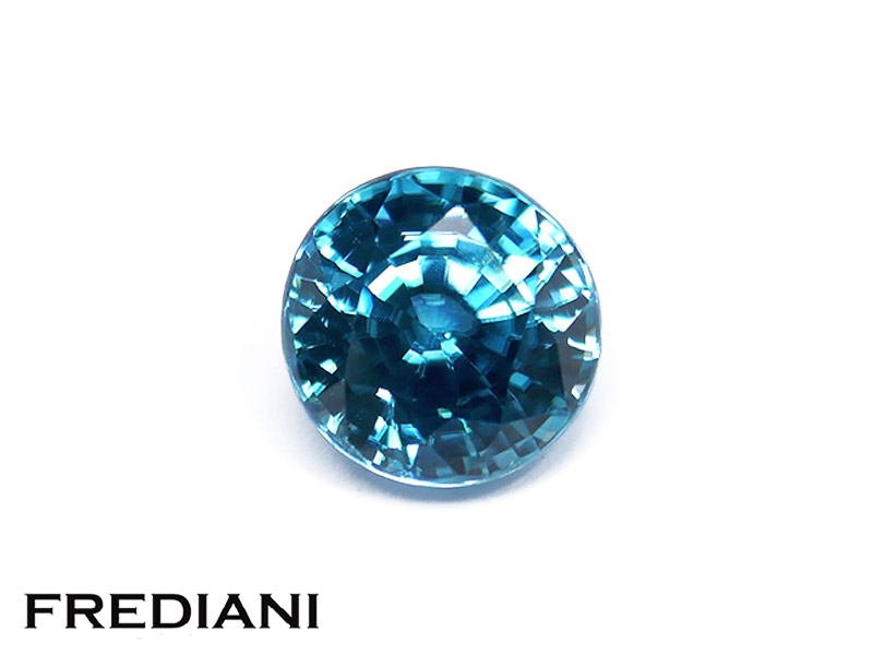 Zircon bleu rond