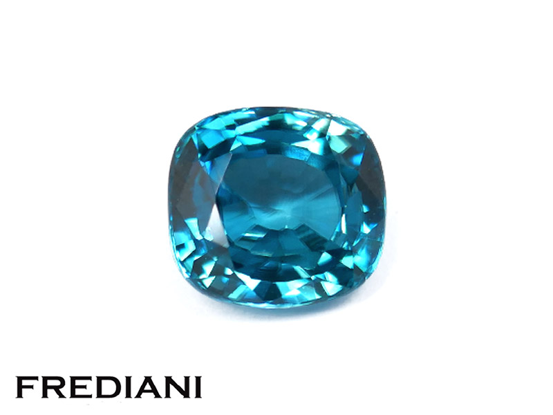 Zircon bleu coussin