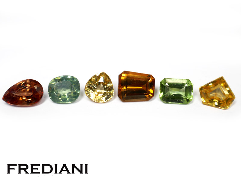 Lot de 6 zircons naturels