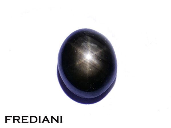 Saphir noir étoilé naturel 112x89 de 6.00 carats