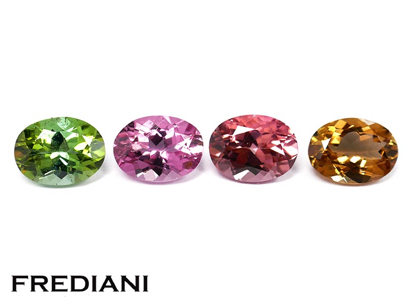 Lot de 4 tourmalines ovales
