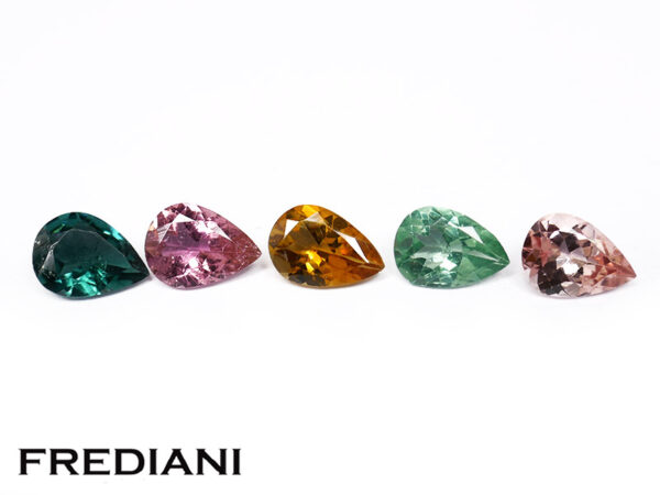 lot de 5 tourmalines poires 70x50 de 2.89 carats