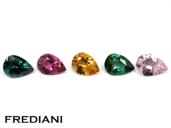 Lot de 5 tourmalines poires 80x60 de 4.52 carats