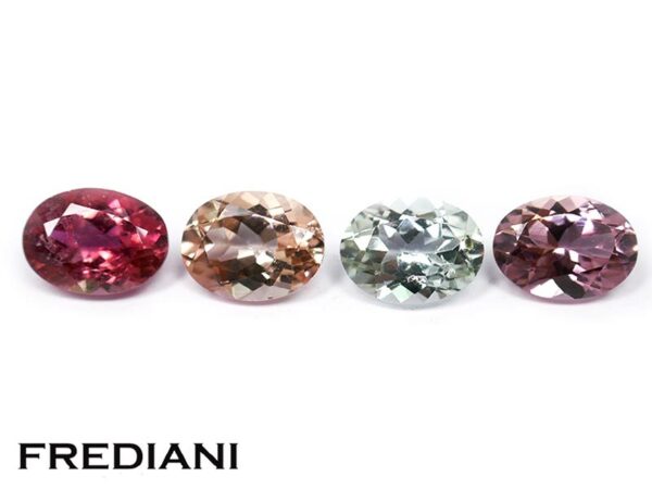Lot de 4 tourmalines ovales 80x60 de 5.11 carats