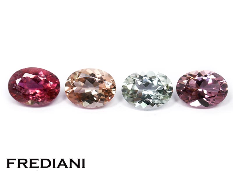 Lot de 4 tourmalines ovales