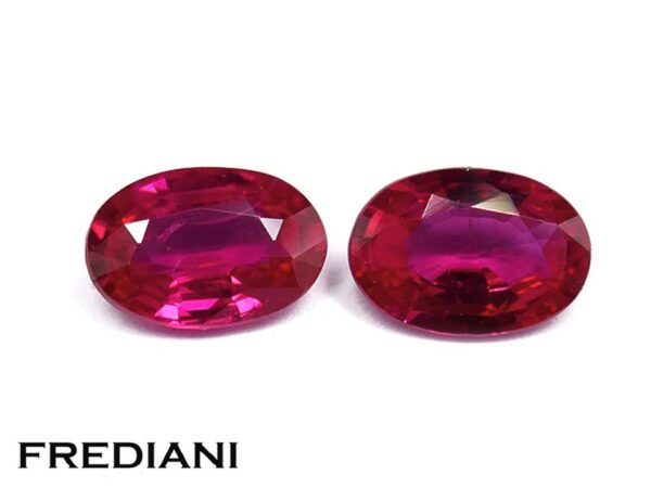 Appairage de rubis ovales 60x40 de 0.94 carat