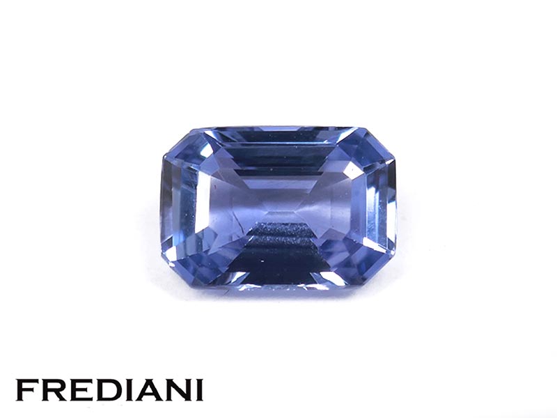 Saphir bleu rectangulaire