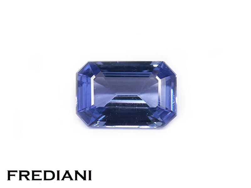 Saphir bleu rectangulaire