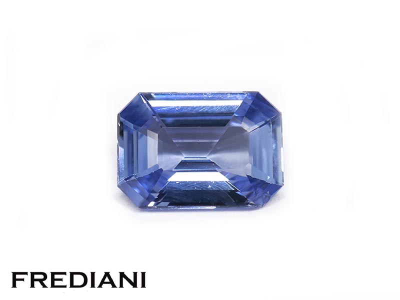 Saphir bleu rectangulaire