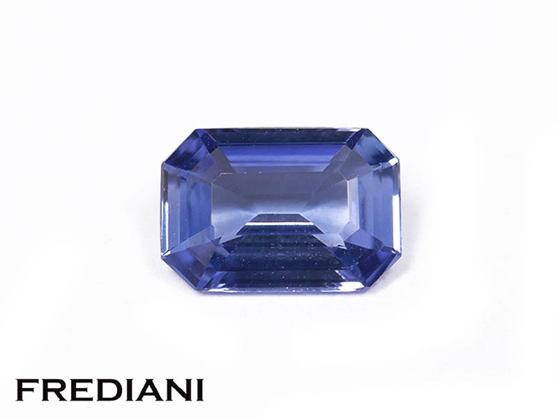Saphir bleu rectangulaire
