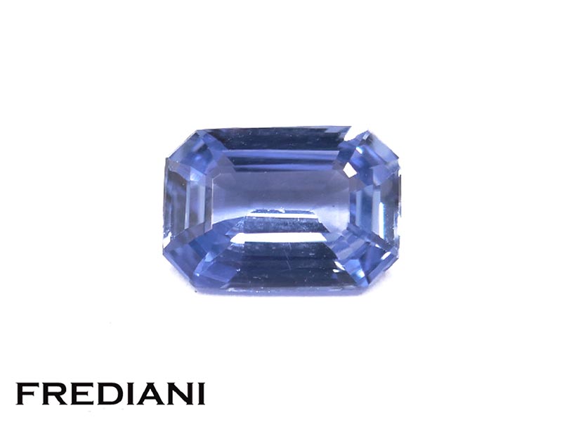 Saphir bleu rectangulaire