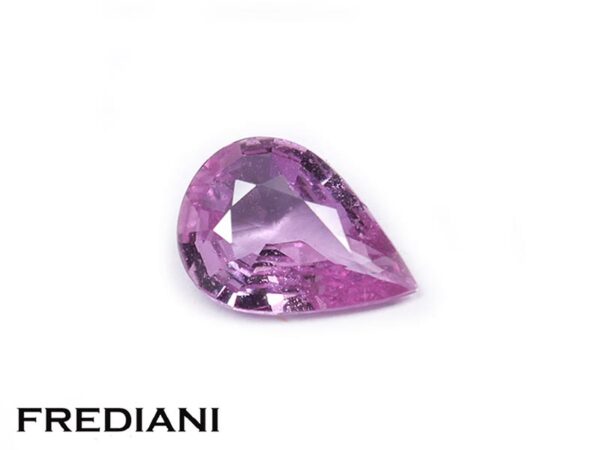 Saphir rose poire 70x50 de 0.60 carat