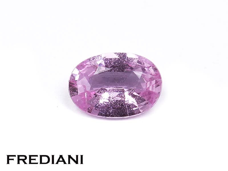 Saphir rose ovale